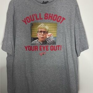 NWOT Men’s A Christmas Story Holiday Movie Gray T Shirt Size 2XL